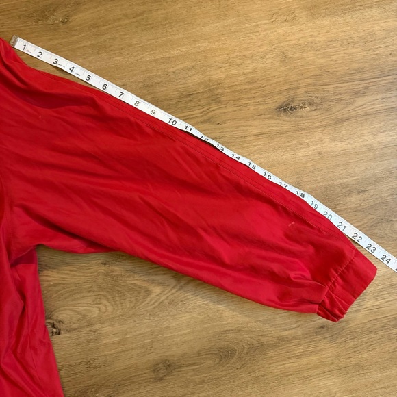 Liz Claiborne Red Hooded Utility Anorak Coat Size M - Picture 9 of 13